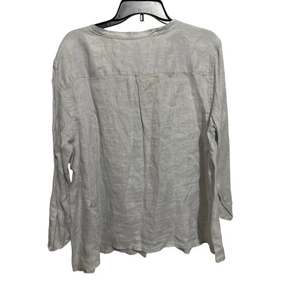 Wrap Designed in London 100% Linen Top US 18 - Picture 2 of 4